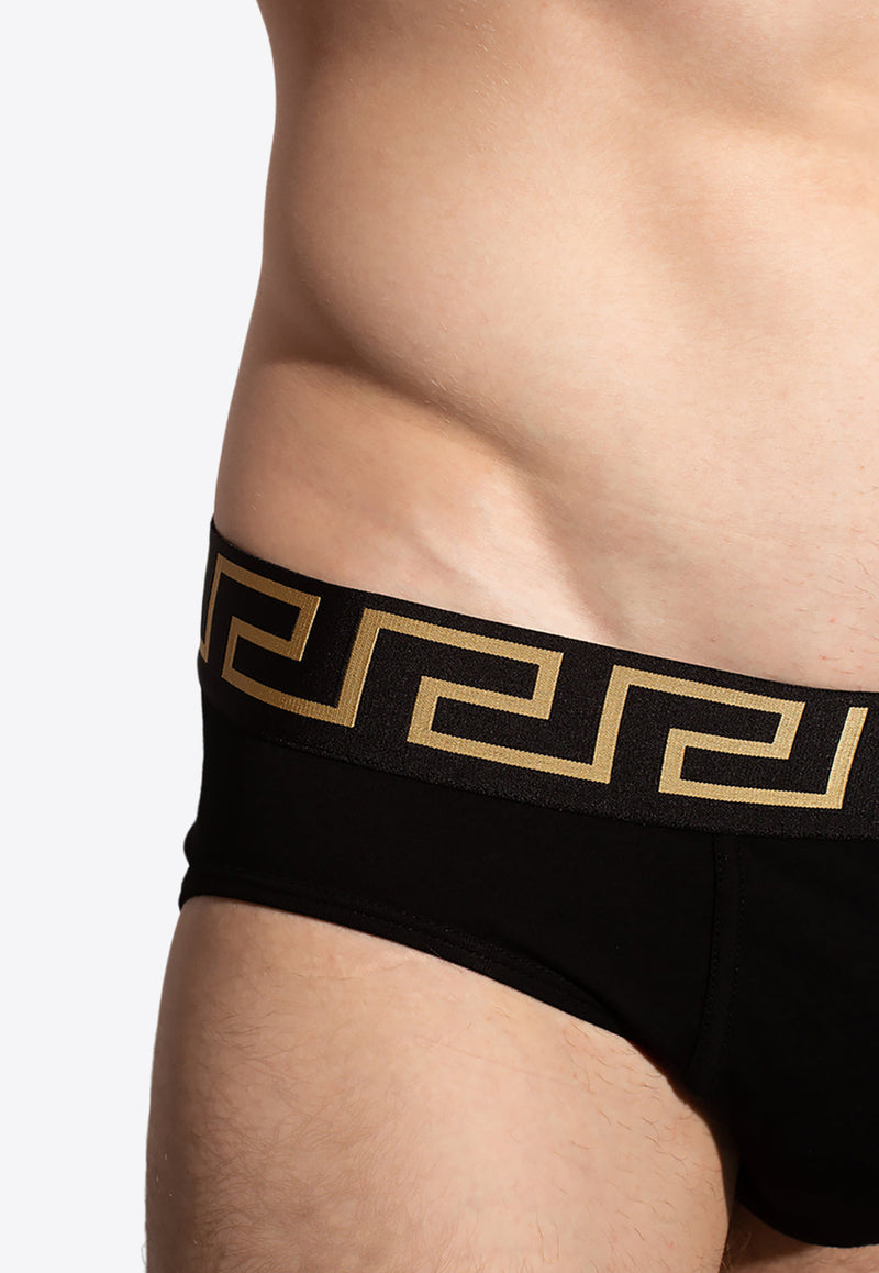 Versace Greca Border Briefs - Pack of 3 AU10327 A232741-A3278 Multicolor