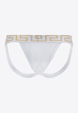 Versace Greca Border Jock Straps AUU01017 A232741-A81H White