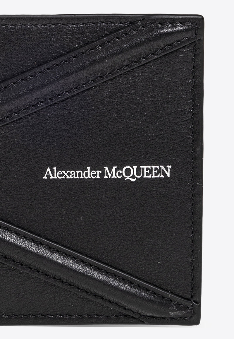 Alexander McQueen The Harness Calf Leather Wallet Black 726320 1AAD0-1000