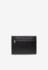 Bottega Veneta Medium Intrecciato Document Holder Black 732638 V2E41-8803