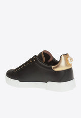 Dolce 
Gabbana Logo Low-Top Leather Sneakers CK1602 AN298-8E831