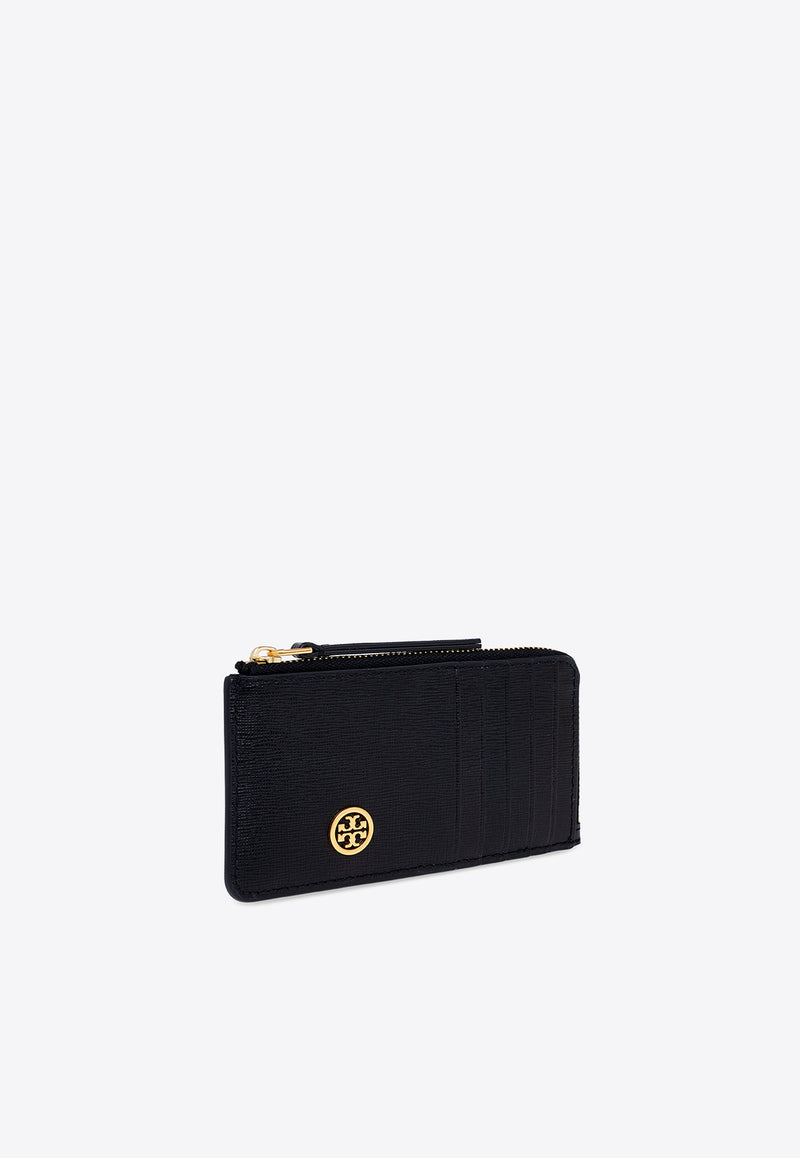 Tory Burch Robinson Top-Zip Cardholder Black 87162 0-001