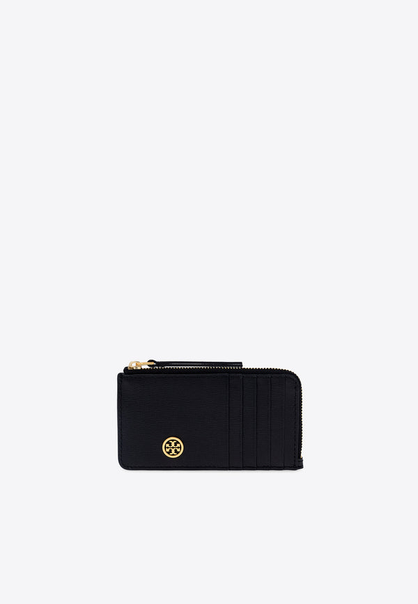 Tory Burch Robinson Top-Zip Cardholder Black 87162 0-001