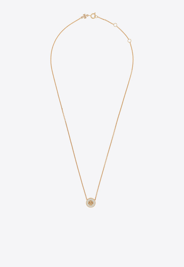 Tory Burch Kira Enamel Pendant Necklace Gold 90549 0-700