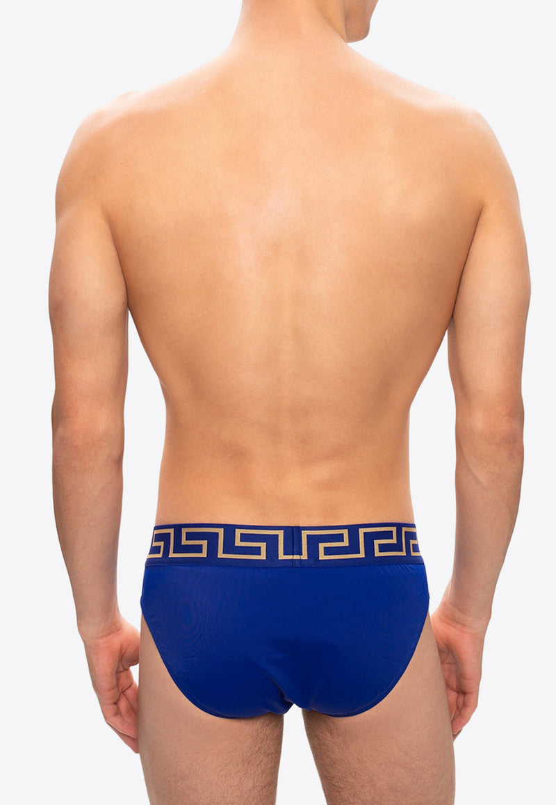 Versace Greca Border Swim Briefs ABU01025 A232185-A85K Blue