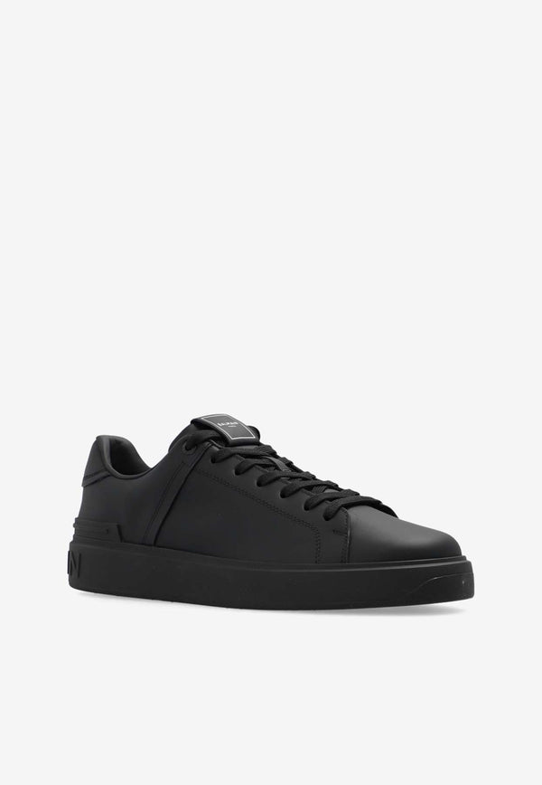 Balmain B-Court Low-Top Leather Sneakers Black AM1VI288 LVTR-0PA