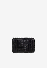 Balmain Mini 1945 Quilted Leather Crossbody Bag Black AN1BJ796 LNQD-0PA