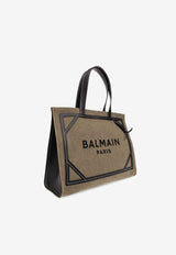 Balmain B-Army 42 Canvas Tote Bag Green AN1FF810 TDVY-UBK