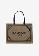 Balmain B-Army 42 Canvas Tote Bag Green AN1FF810 TDVY-UBK