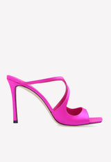 Jimmy Choo Anise 95 Mules in Satin ANISE 95 SAT-FUCHSIA Pink