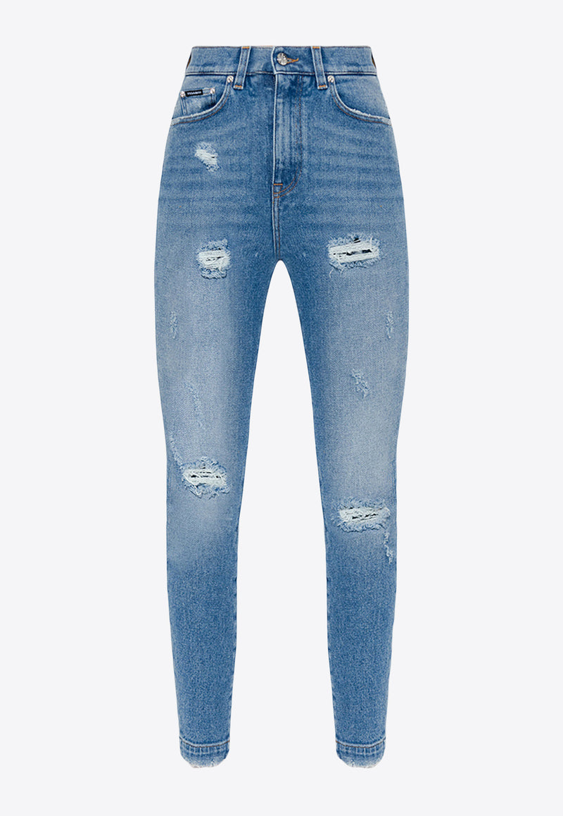 Dolce 
Gabbana Grace Ripped Jeans Blue FTCAHD G8HS1-S9001