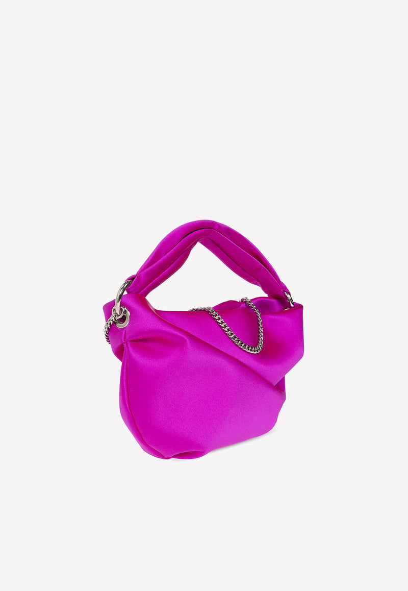 Jimmy Choo Bonny Satin Top Handle Bag BONNY SAT-FUCHSIA