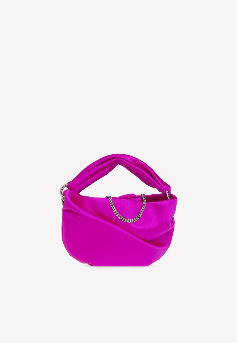 Jimmy Choo Bonny Satin Top Handle Bag BONNY SAT-FUCHSIA