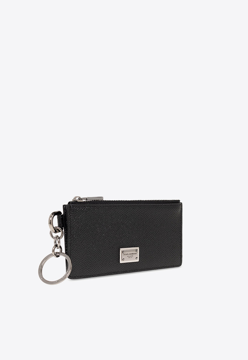 Dolce 
Gabbana Logo Plate Cardholder with Keyring Black BP2524 AG219-80999