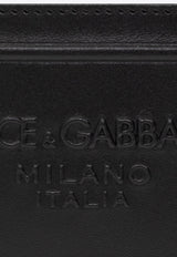 Dolce 
Gabbana Raised Logo Calf Leather Cardholder Black BP3239 AG218-80999