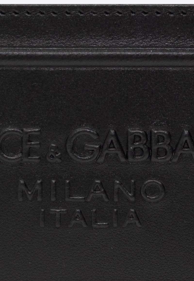 Dolce 
Gabbana Raised Logo Calf Leather Cardholder Black BP3239 AG218-80999