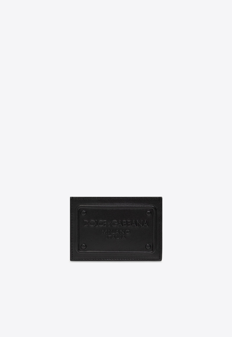 Dolce 
Gabbana Raised Logo Calf Leather Cardholder Black BP3239 AG218-80999