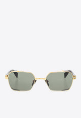 Balmain Rectangular Titanium Sunglasses BPS-117A-52 0-0