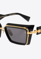 Balmain Admirable Rectangular Sunglasses BPS-130A-52 0-0