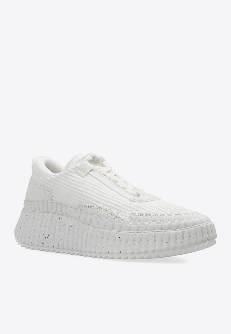 Chloé Nama Lace-Up Sneakers White CHC22S579 Y0-101