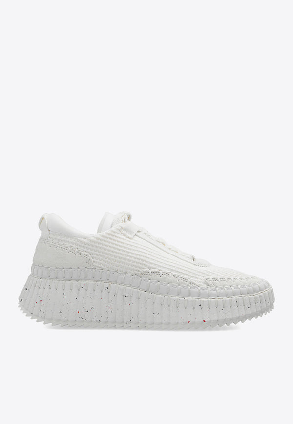 Chloé Nama Lace-Up Sneakers White CHC22S579 Y0-101