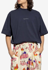 Marni Mini Logo-Print Crewneck T-shirt HUMU0223P1 USCS87-LOB99