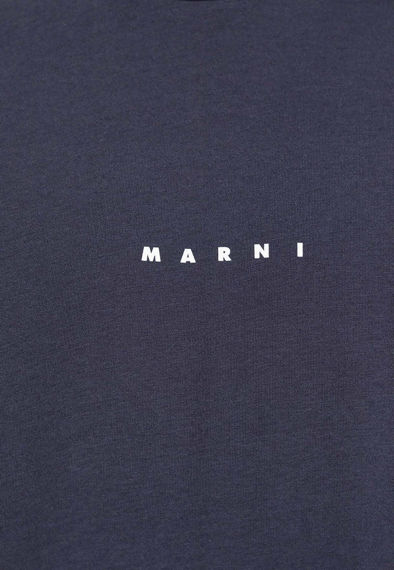 Marni Mini Logo-Print Crewneck T-shirt HUMU0223P1 USCS87-LOB99