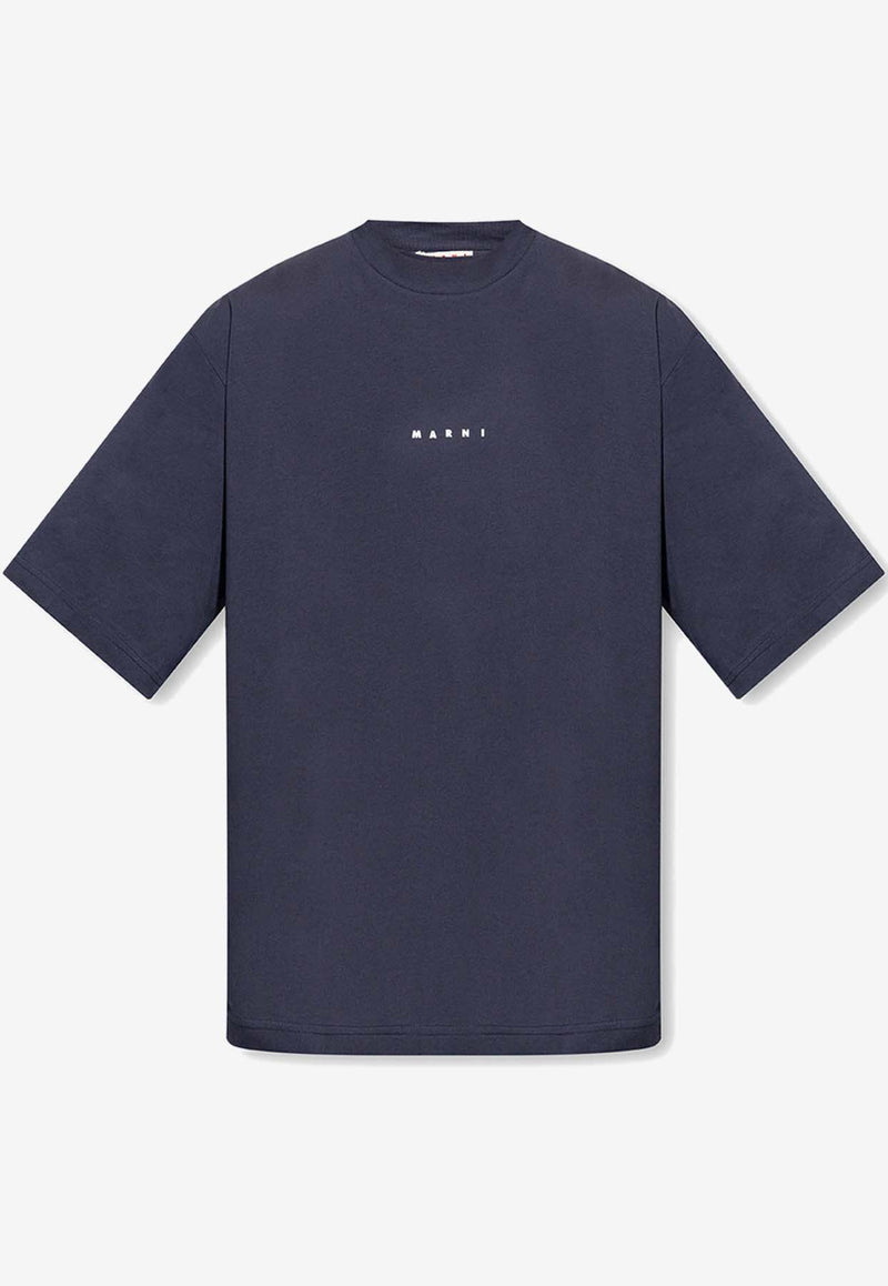 Marni Mini Logo-Print Crewneck T-shirt HUMU0223P1 USCS87-LOB99