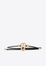 Tory Burch Miller Slider Leather Bracelet Black 144706 0-720