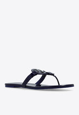 Tory Burch Miller Patent Leather Thong Sandals Navy 146252 0-400