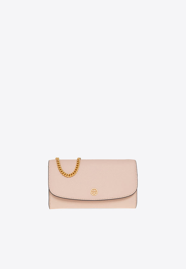 Tory Burch Robinson Leather Chain Clutch Pink 146367 0-927