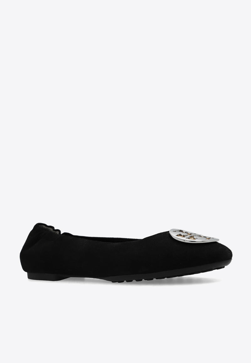 Tory Burch Claire Suede Ballet Flats Black 147378 0-001