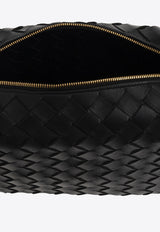 Bottega Veneta Small Loop Crossbody Bag in Intrecciato Leather Black 723548 V1G11-8425