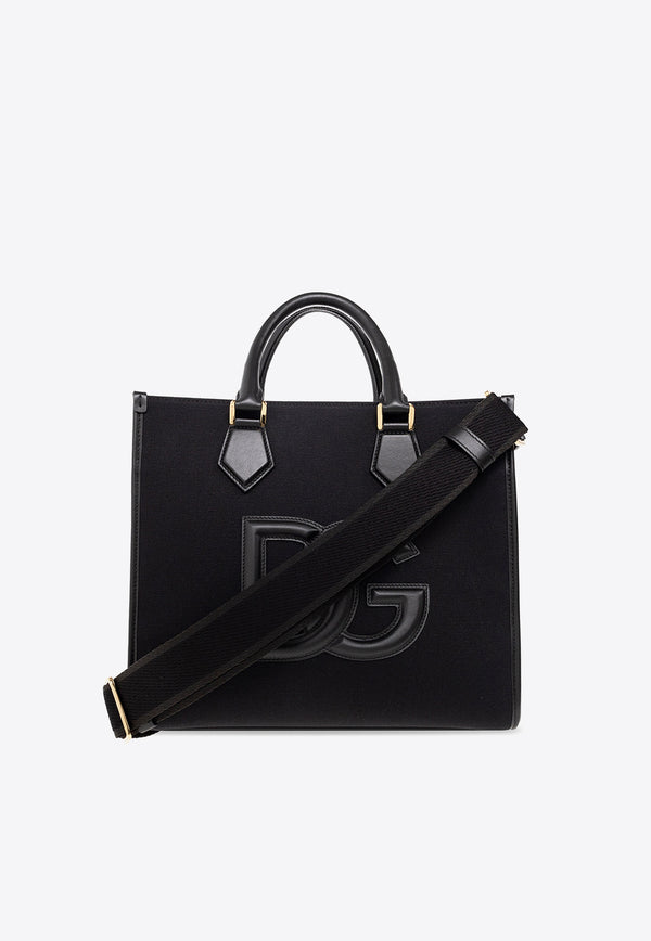 Dolce 
Gabbana DG Logo Canvas Tote Bag Black BM2012 AA451-80999