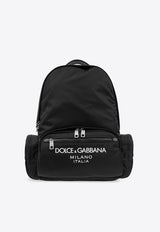 Dolce 
Gabbana Logo Print Nylon Backpack Black BM2197 AG182-8B956