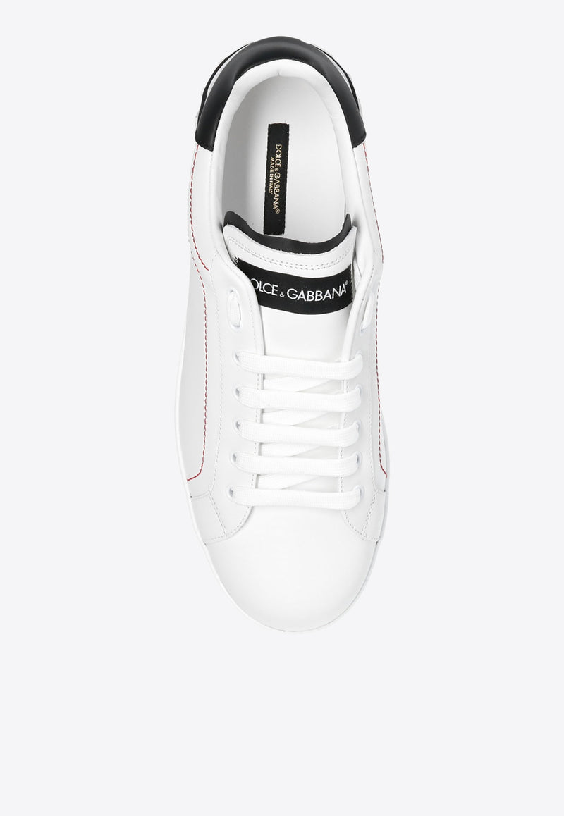 Dolce 
Gabbana Portofino Leather Low-Top Sneakers White CS1760 AH526-89697