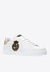 Dolce 
Gabbana Portofino Leather Low-Top Sneakers White CS1761 AH136-8I047