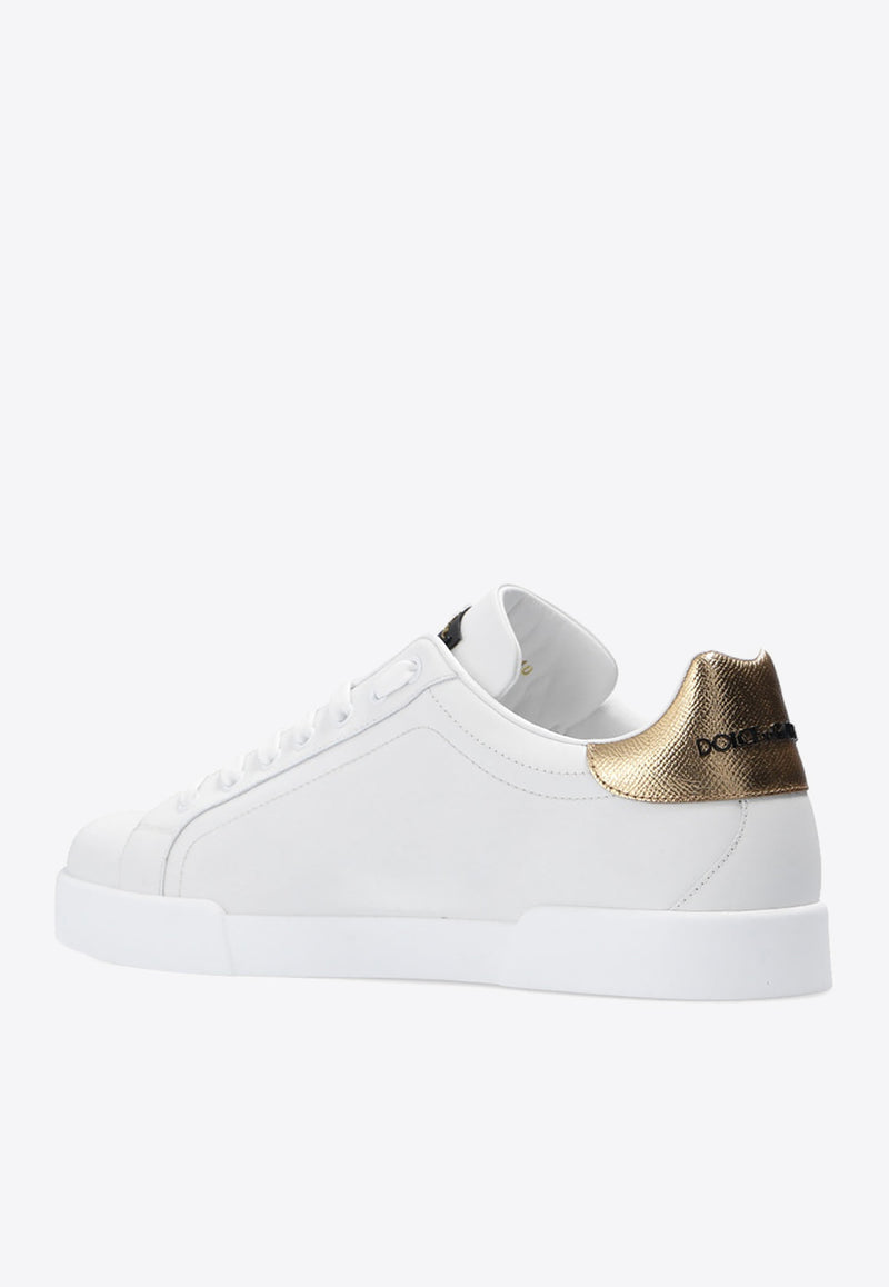 Dolce 
Gabbana Portofino Leather Low-Top Sneakers White CS1761 AH136-8I047