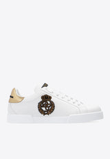 Dolce 
Gabbana Portofino Leather Low-Top Sneakers White CS1761 AH136-8I047