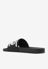 Dolce 
Gabbana DG Logo Rubber Sliders Black CS2072 AQ858-89690