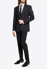 Dolce 
Gabbana Single-Breasted Logo Monogram Blazer G2QU6T FJBAK-N0000 Black