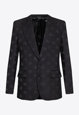 Dolce 
Gabbana Single-Breasted Logo Monogram Blazer G2QU6T FJBAK-N0000 Black