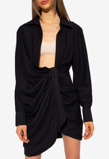 Jacquemus La Robe Bahia Draped Dress 213DR009 1020-990