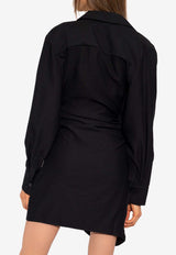 Jacquemus La Robe Bahia Draped Dress 213DR009 1020-990