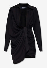 Jacquemus La Robe Bahia Draped Dress 213DR009 1020-990