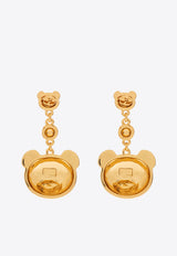 Moschino Teddy Bear Drop Earrings Gold 22221 A9114 8401-606