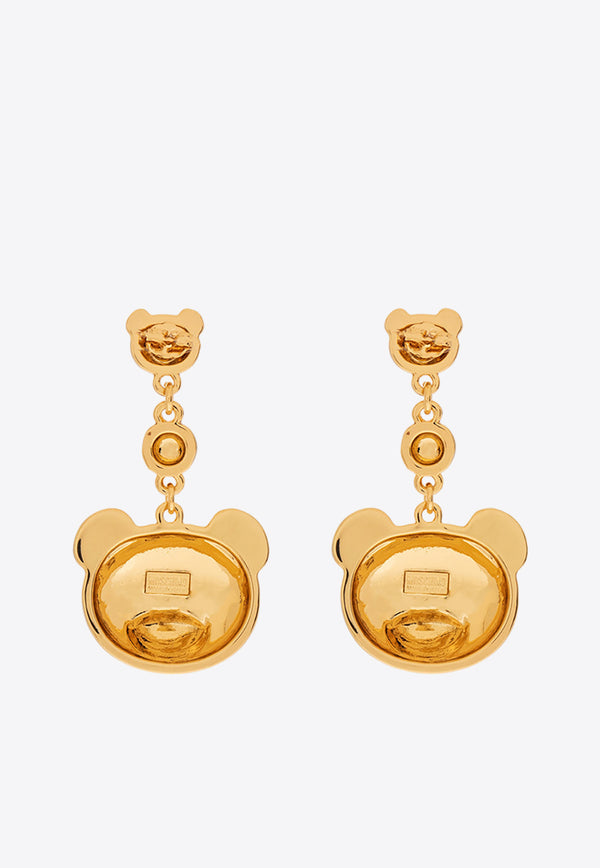 Moschino Teddy Bear Drop Earrings Gold 22221 A9114 8401-606