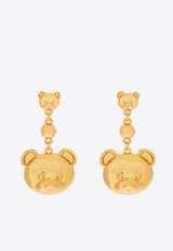 Moschino Teddy Bear Drop Earrings Gold 22221 A9114 8401-606