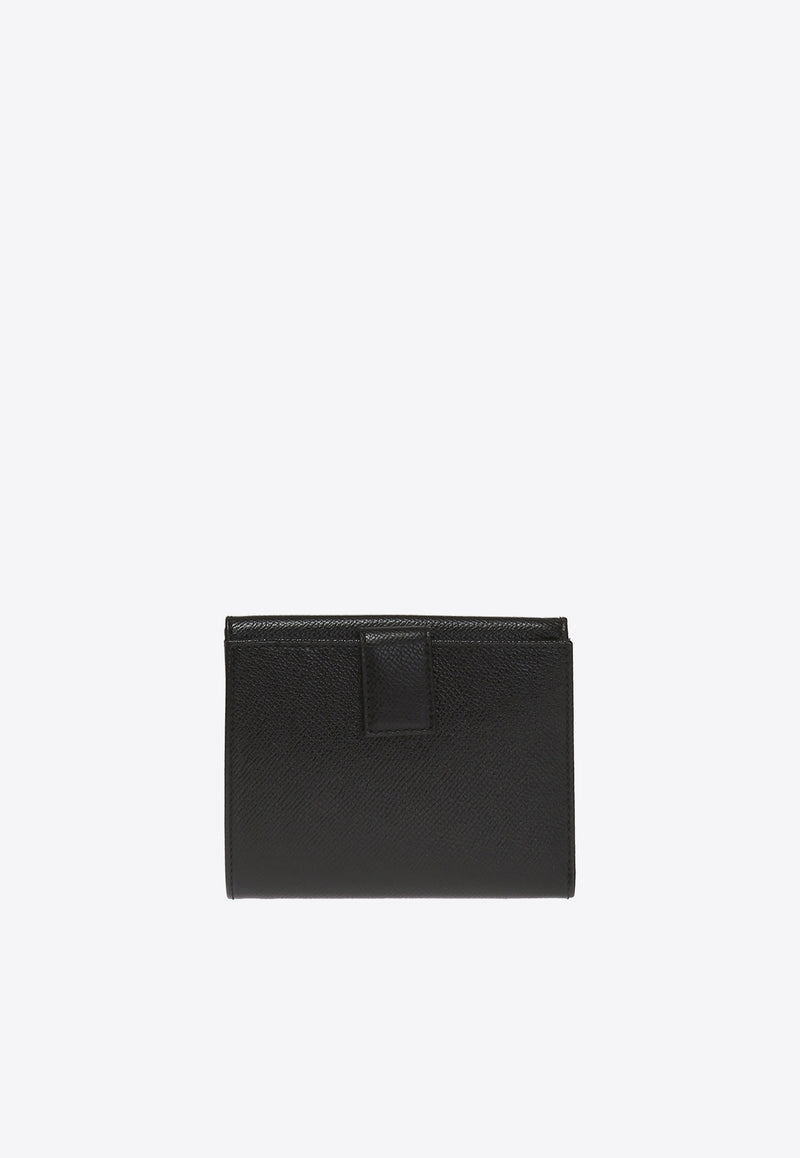 Salvatore Ferragamo Gancini French Wallet in Grained Leather Black 22C877 008 673998-NERO