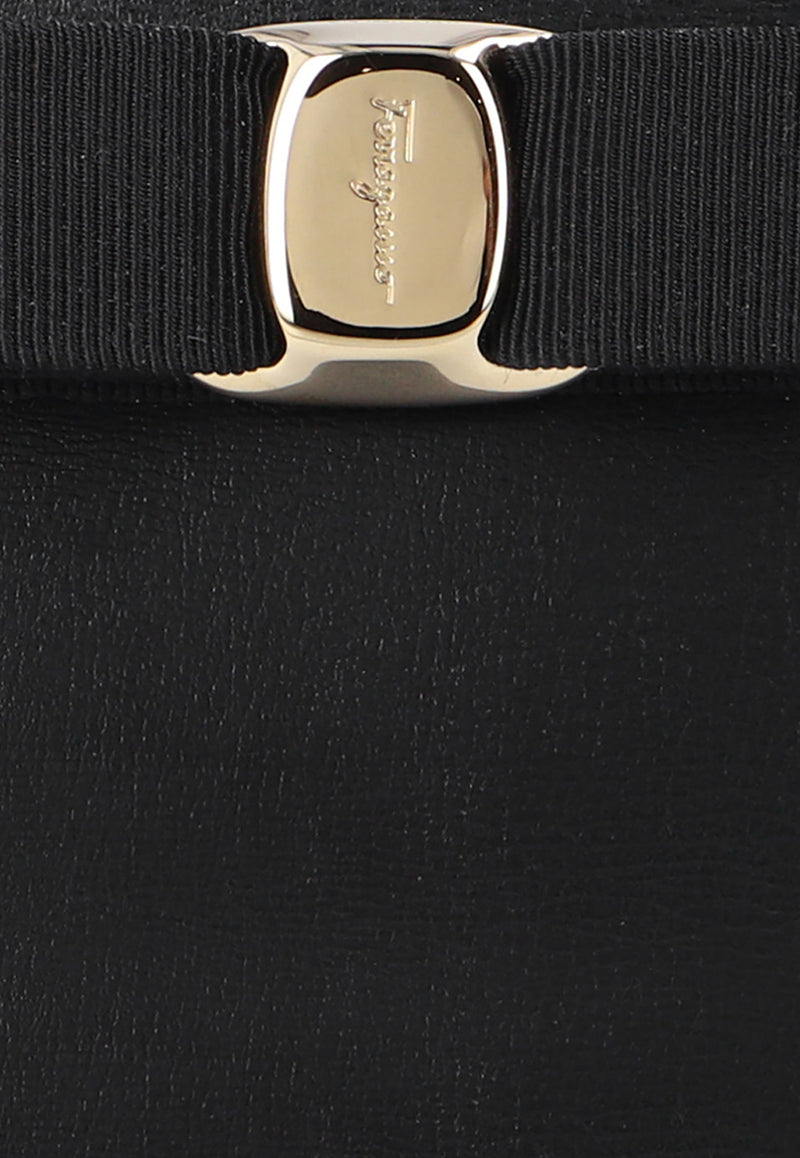 Salvatore Ferragamo Vara Bow Compact Wallet 22E009 186 734500-NERO Black